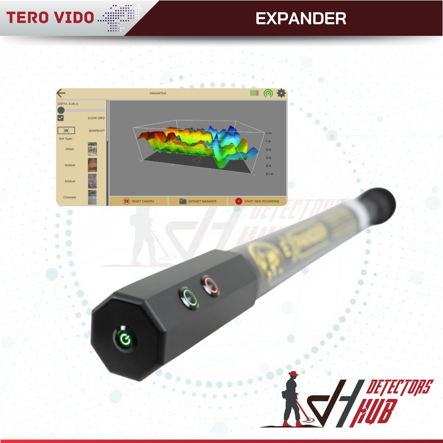 جهاز Tero-Vido Expander 3D Scanning للكشف عن المعادن تحت الأرض