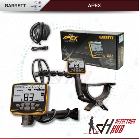 Garrett ACE Apex 6" x 11" DD Metal Detector With Z-Lynk Wireless Headphone