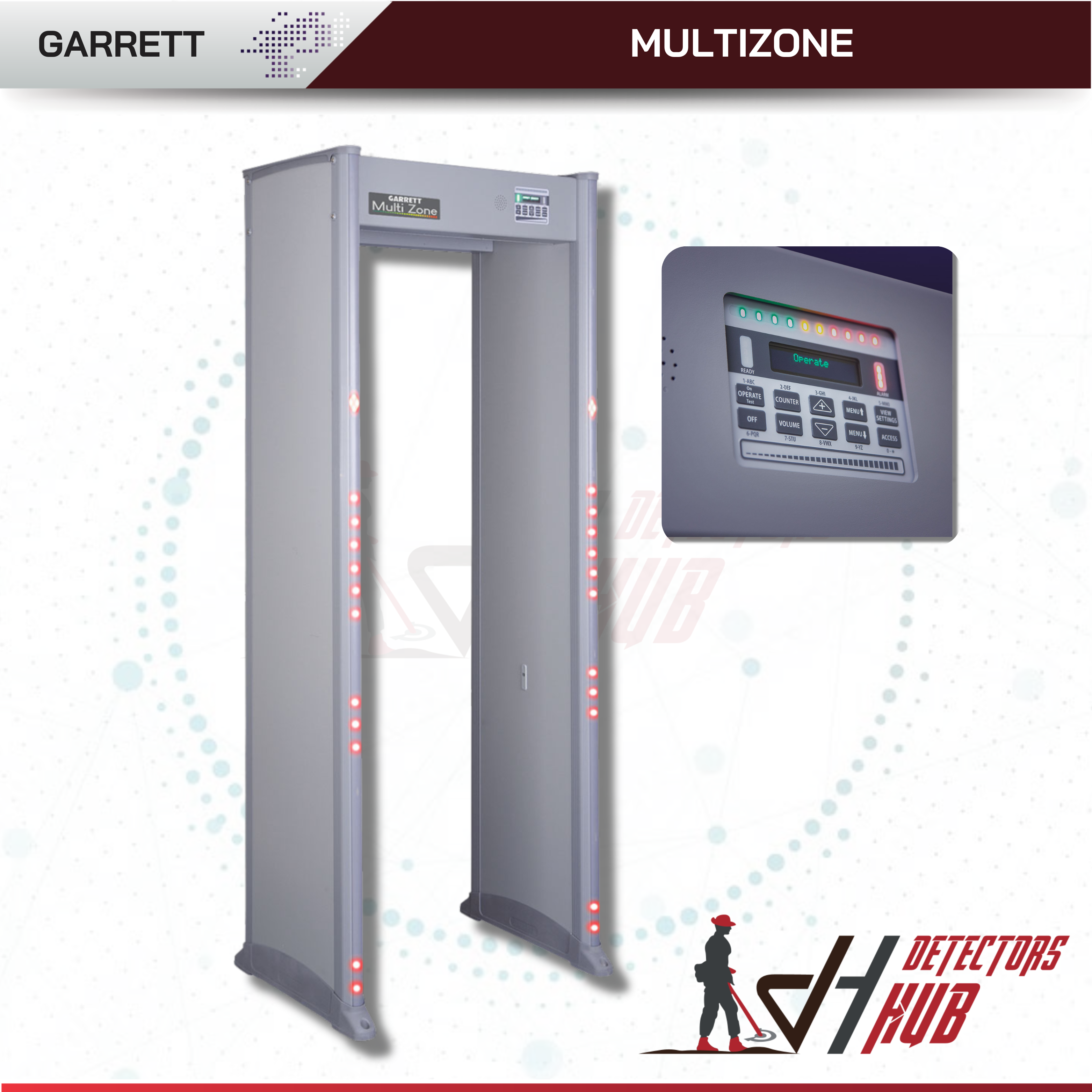 Détecteur de métaux traversant multizone Garrett
