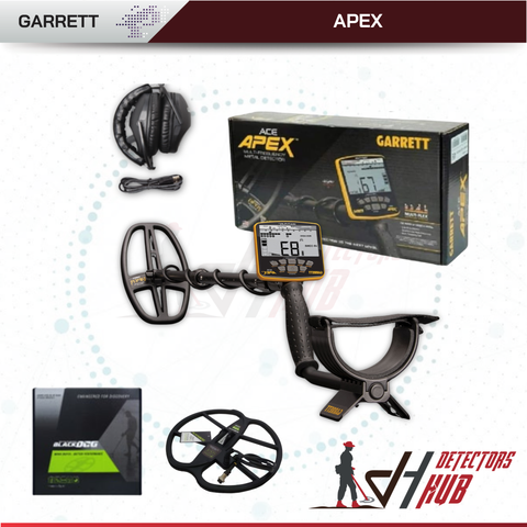Garrett ACE Apex  WIth 13''x13" Blackdog Coil Metal Detector With Z-Lynk Wireless Headphone