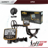 جهاز الكشف عن المعادن Garrett ACE Apex مع ملف 8.5 × 11 بوصة وسماعة رأس لاسلكية Z-Lynk