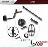 Garrett ACE Apex  WIth 13''x13" DETECH Coil Metal Detector With Z-Lynk Wireless Headphone
