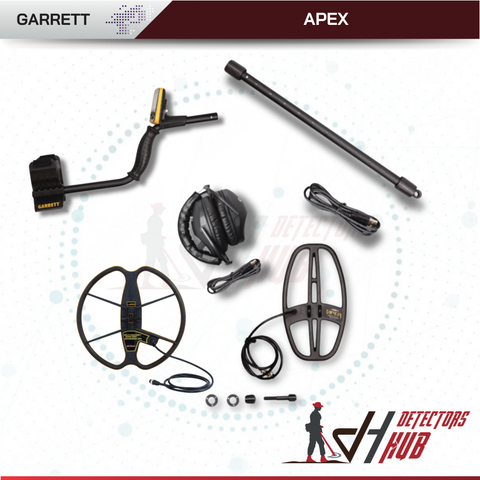 Garrett ACE Apex  WIth 13''x13" DETECH Coil Metal Detector With Z-Lynk Wireless Headphone