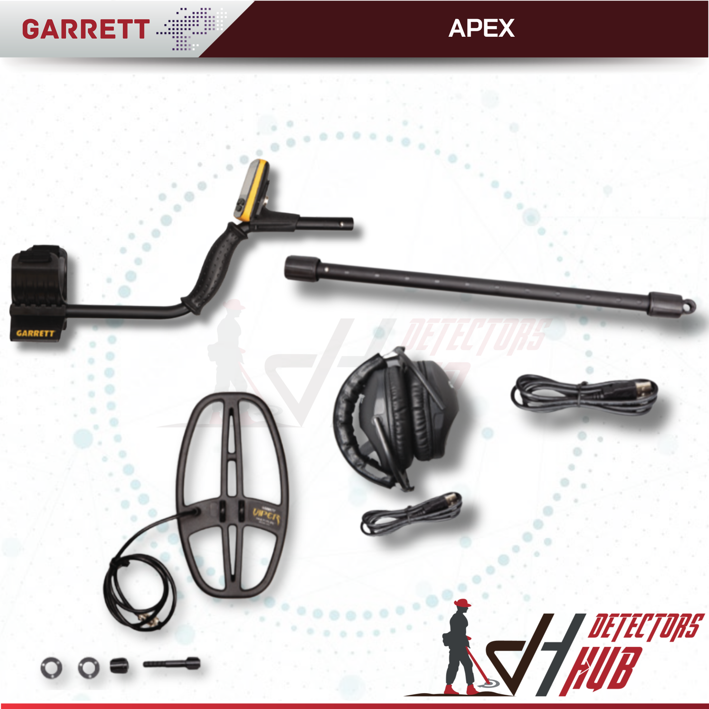 Garrett ACE Apex Detector de metales con bobina de 8.5x11 pulgadas y auriculares inalámbricos Z-Lynk