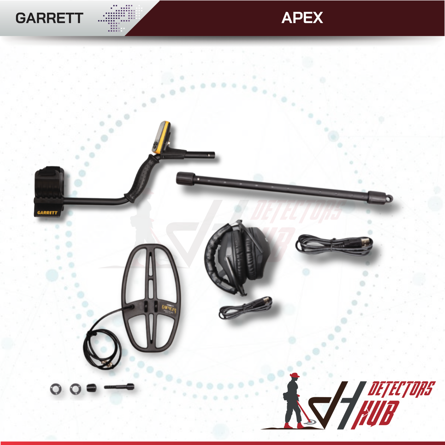Garrett ACE Apex Detector de metales con bobina de 8.5x11 pulgadas y auriculares inalámbricos Z-Lynk