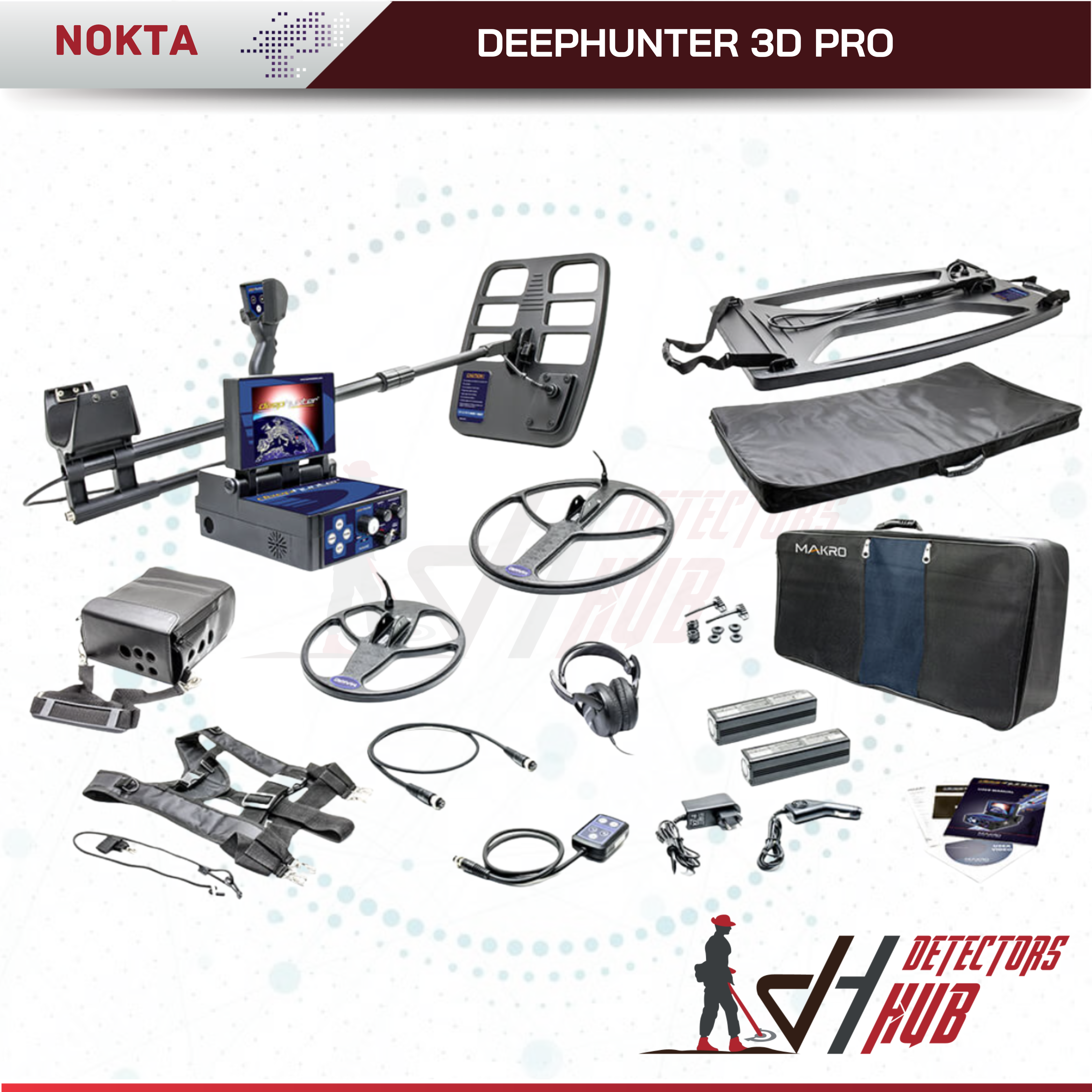 Nokta Makro Deephunter 3D Metal Detector Pro Package