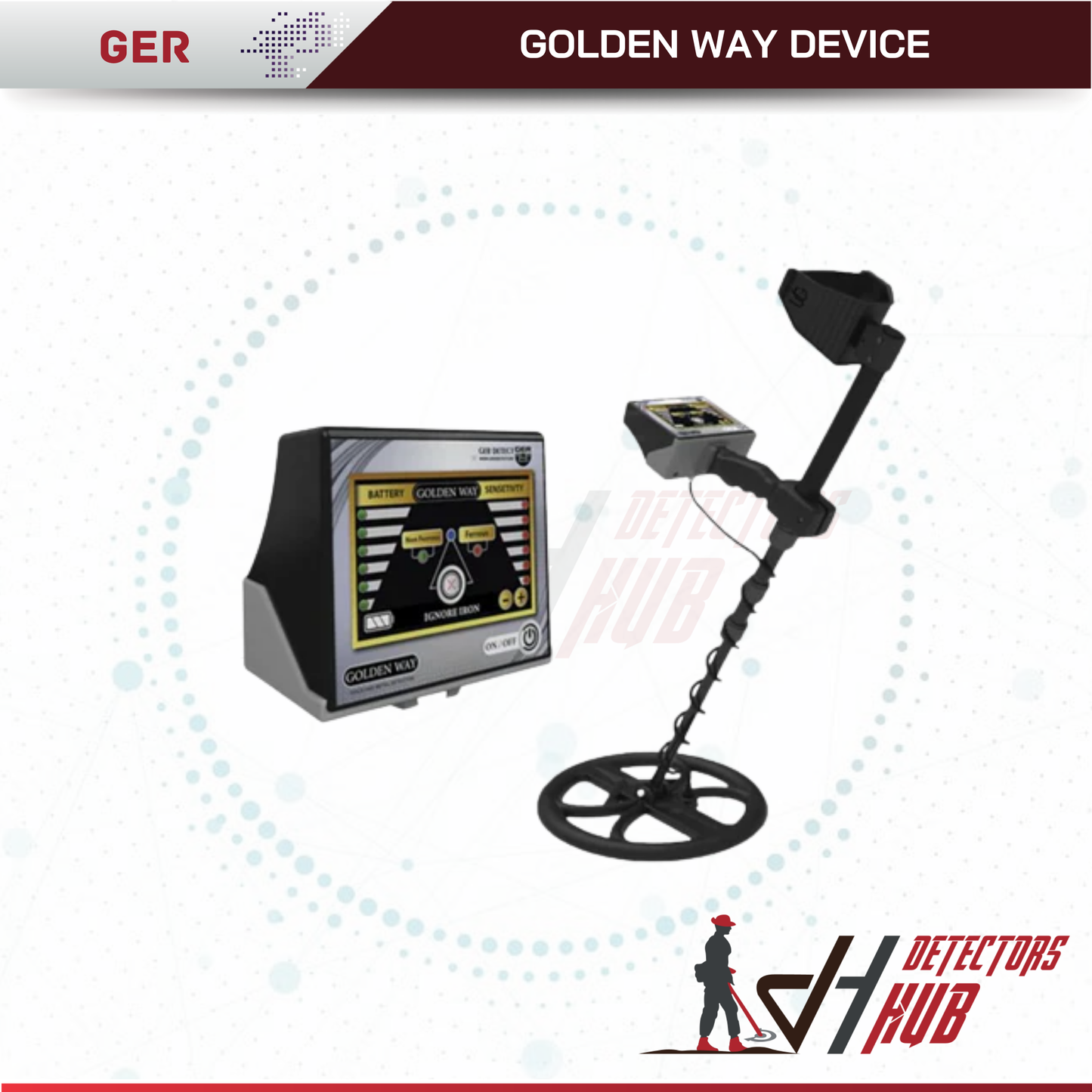 GER DETECT Golden Way Device VLF Metal Detector