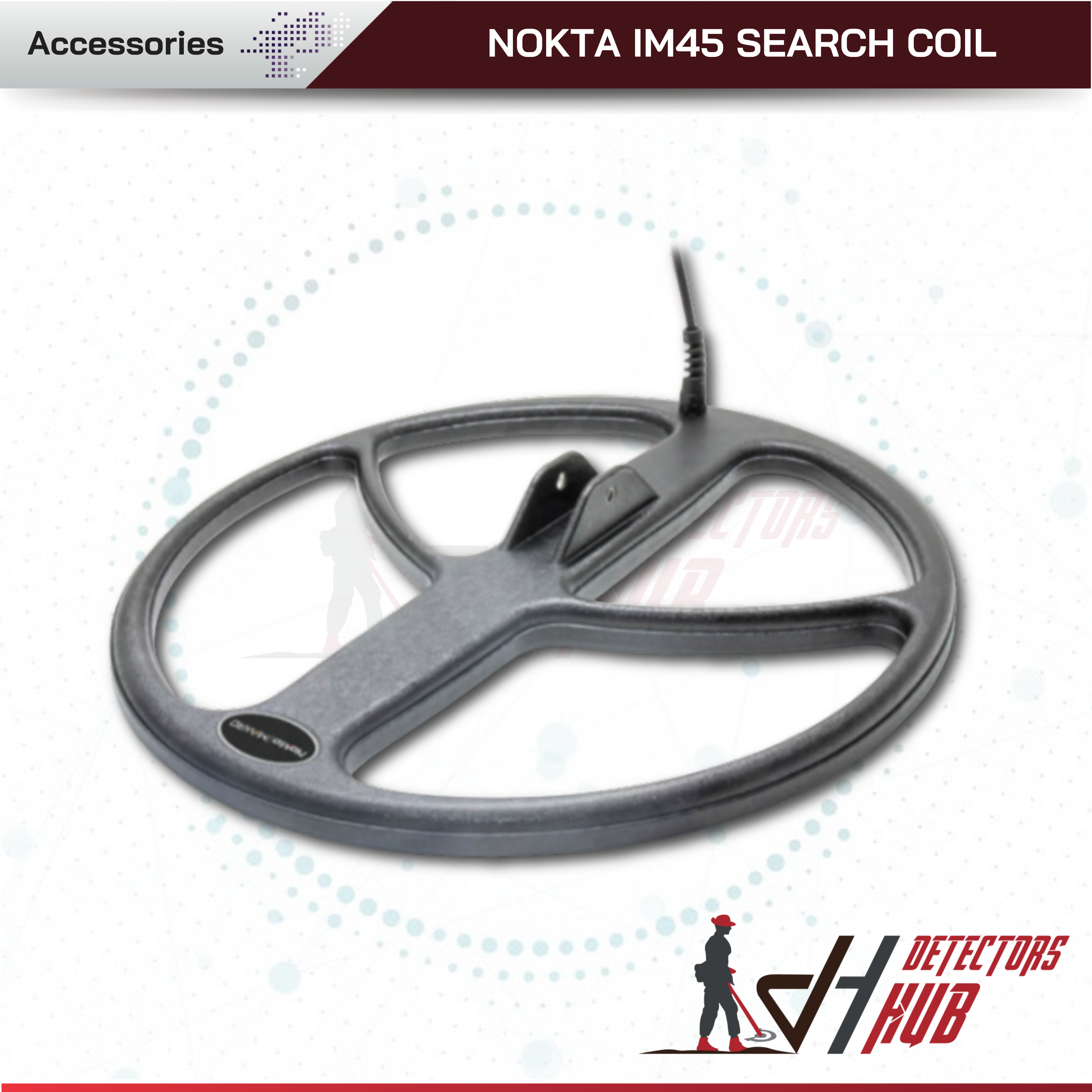 NOKTA IM45 Bobine de recherche DD étanche – 39×45 cm / 15″x17.5″