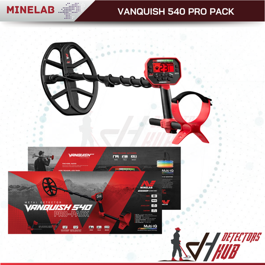 MINELAB Vanquish 540 Pro-Pack with 12" and 8" Coils Waterproof Metal Detector