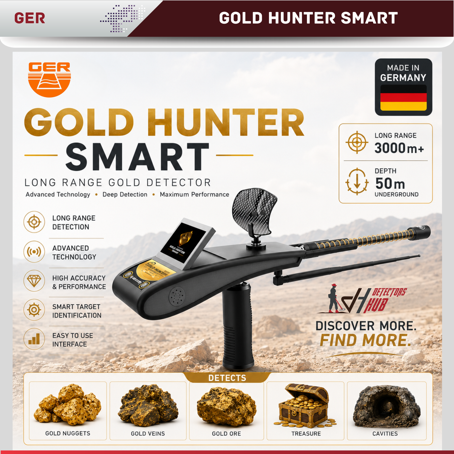 Detector inteligente GER Gold Hunter
